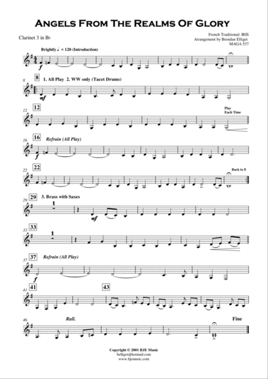 Angels from the Realms of Glory - Concert Band Concert Band scores gallery preview page 6