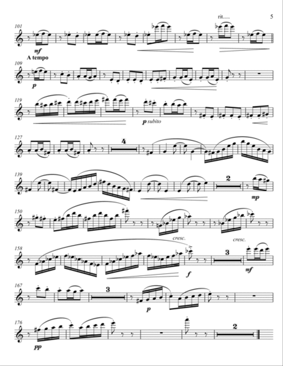 Mel Bonis, Sonata for Flute & Piano Belle Epoque Flute Solo scores gallery preview page 6