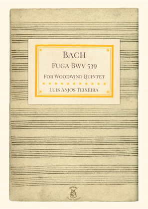 Bach Fuga BWV 539 For Woodwind Quintet