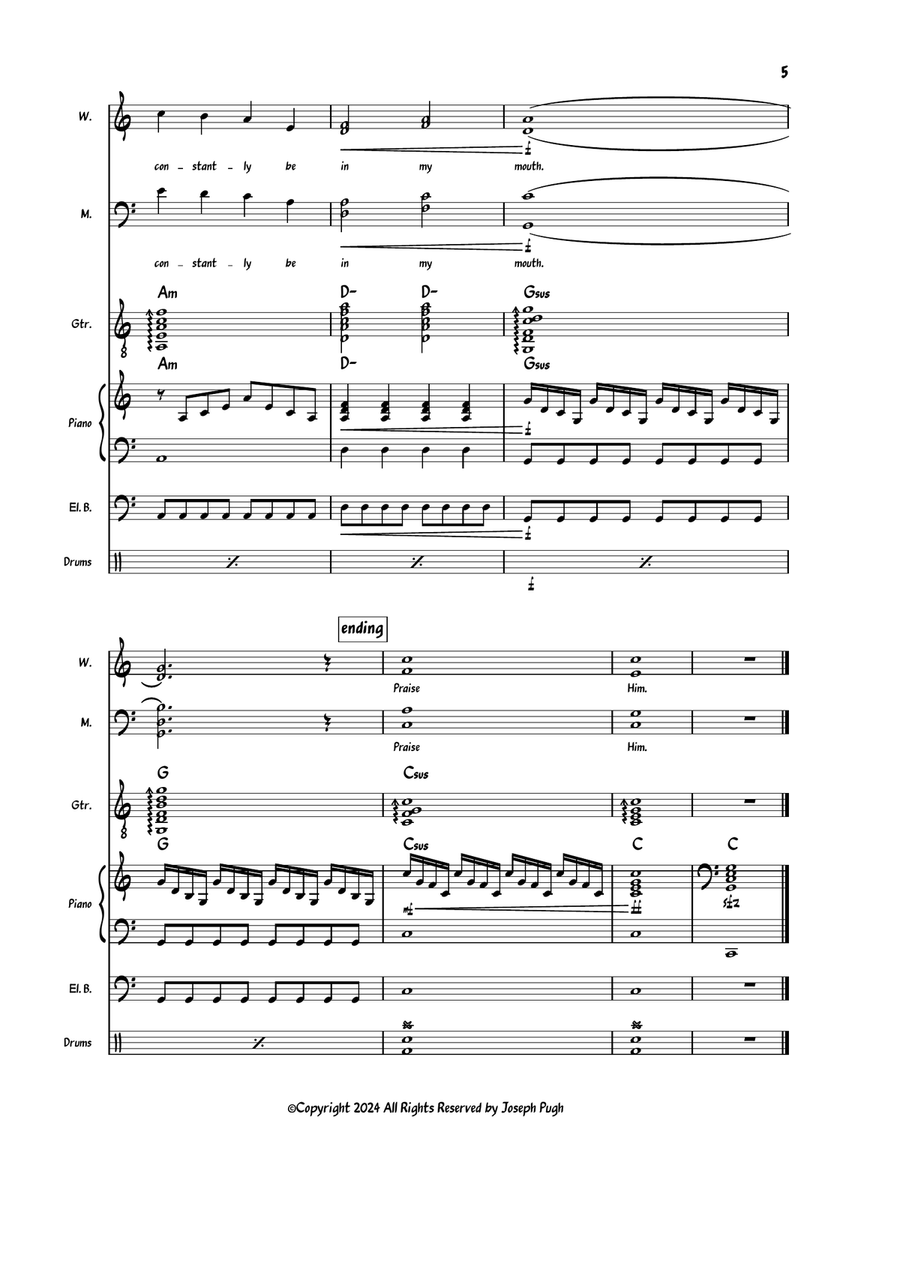 Oh Praise The Lord (Psalm 117) 2-Part scores gallery preview page 5