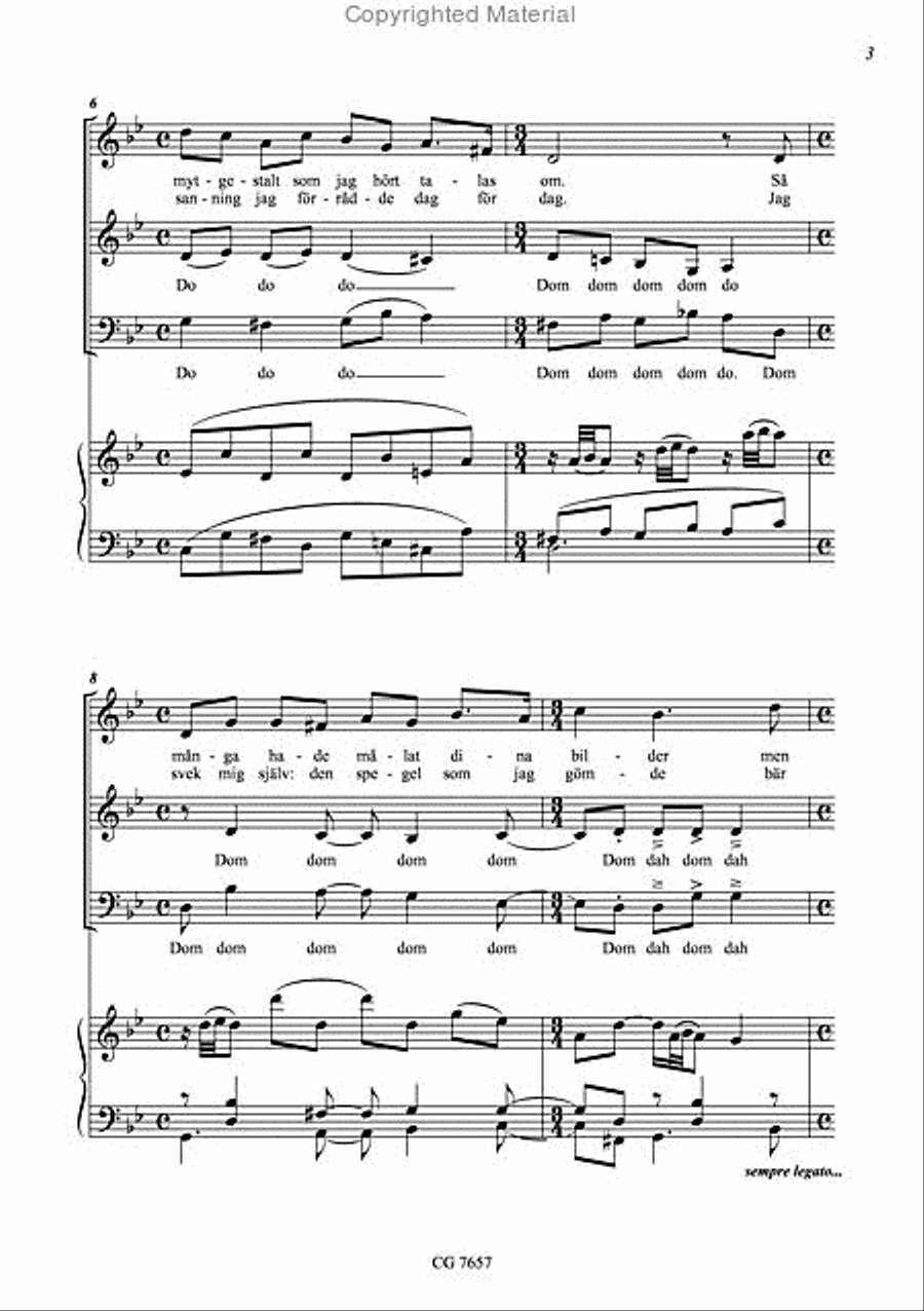 Innan gryningen Unison Choir scores gallery preview page 3