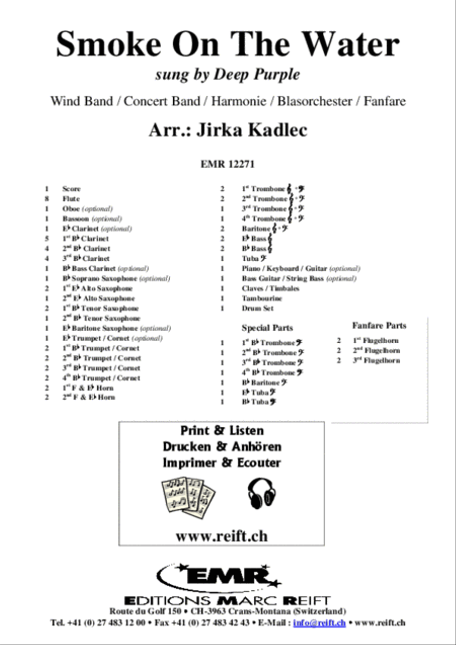 Smoke On The Water Concert Band scores gallery preview page 2