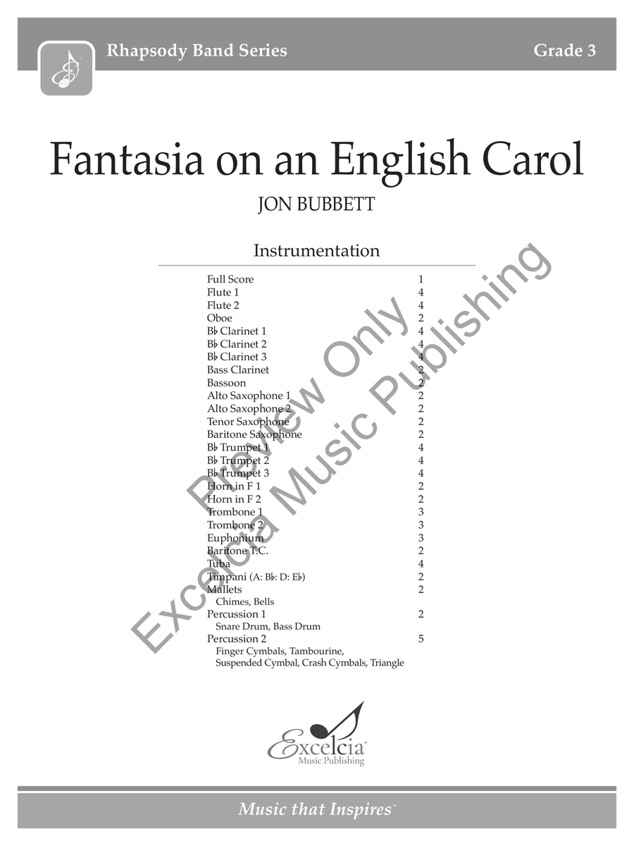 Fantasia on an English Carol (Score) Concert Band scores gallery preview page 2