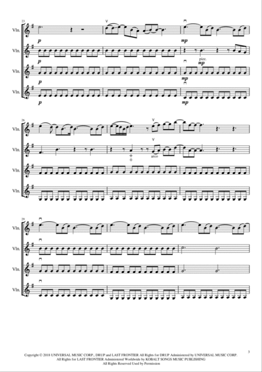 Idontwannabeyouanymore String Quartet scores gallery preview page 3