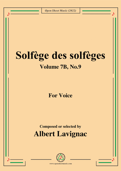 Lavignac-Solfege des solfeges,Volume 7B No.9,for Voice
