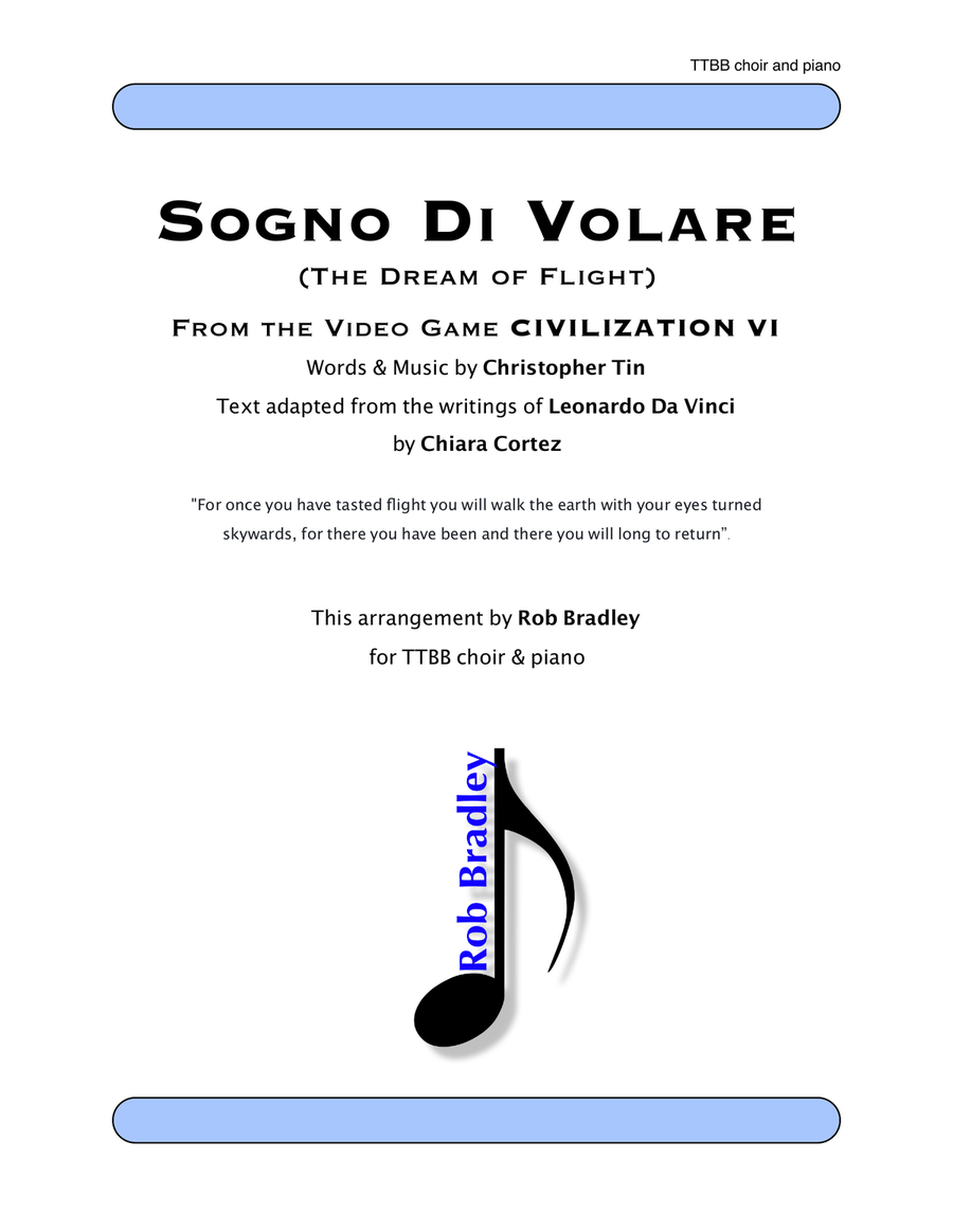 Sogno Di Volare TTBB scores gallery preview page 1