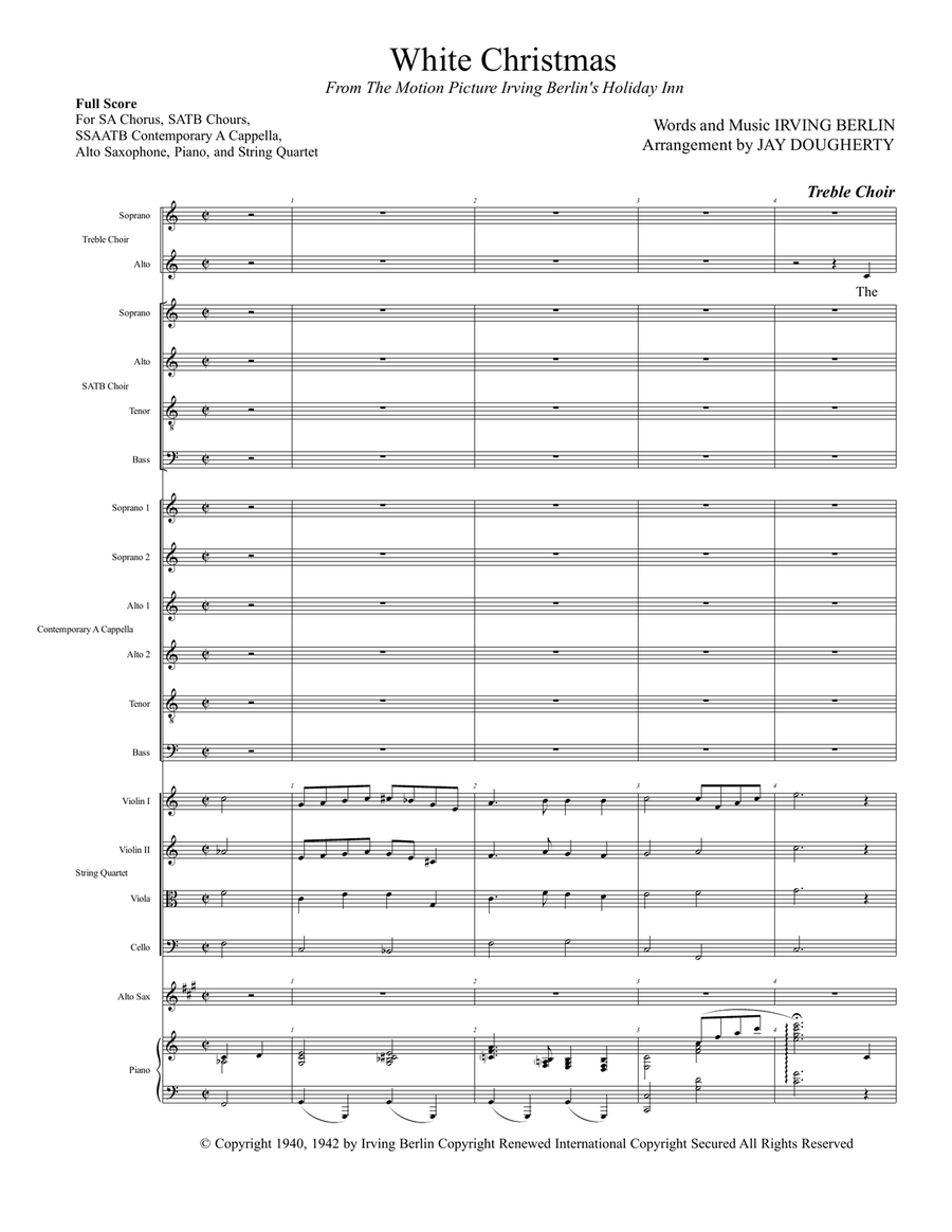 White Christmas White Christmas 4-Part scores gallery preview page 1