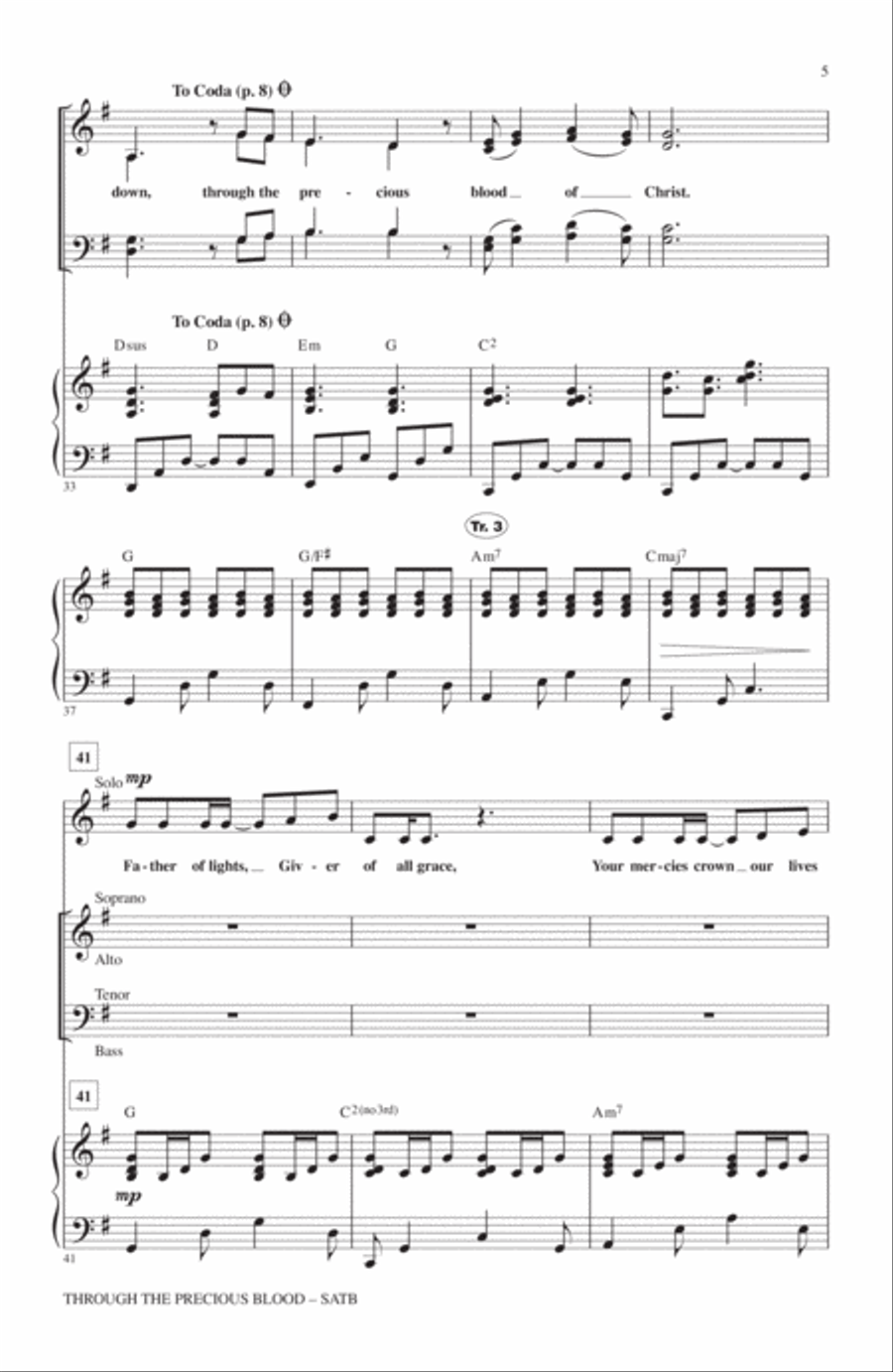 Through The Precious Blood 4-Part scores gallery preview page 4