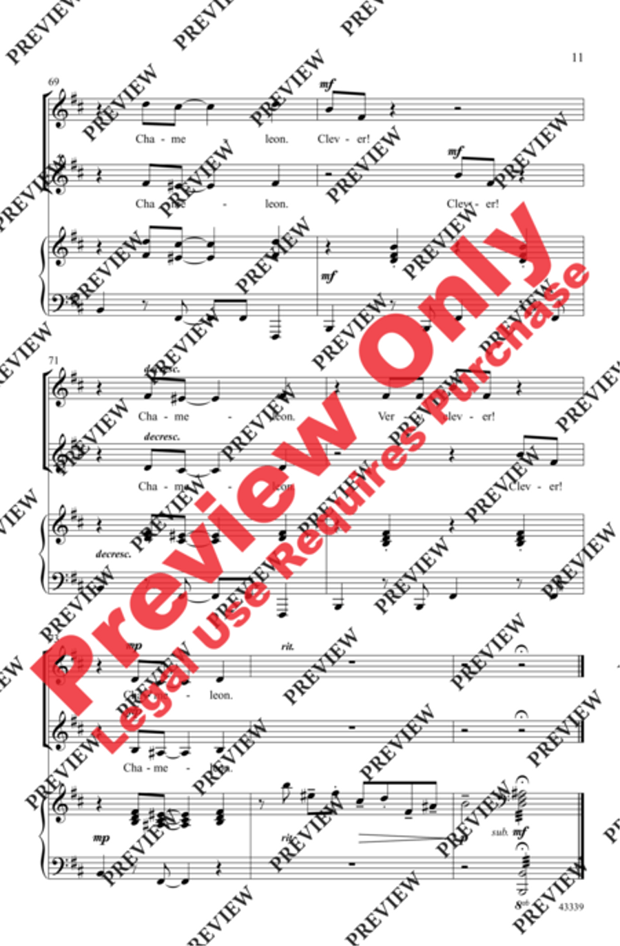 Clever Chameleon 2-Part scores gallery preview page 20