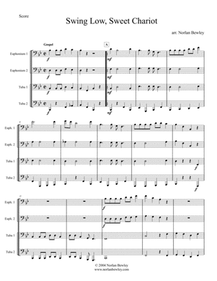 Swing Low Sweet Chariot - Tuba/Euphonium Quartet