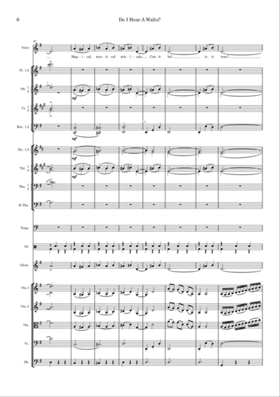 Do I Hear A Waltz? Full Orchestra scores gallery preview page 6