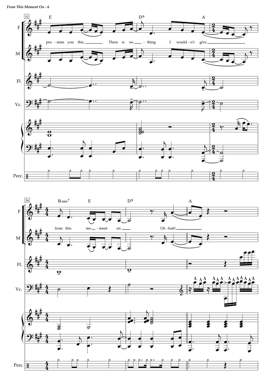From This Moment On Vocal Duet scores gallery preview page 6