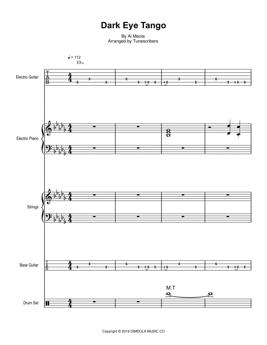 Dark Eye Tango Small Ensemble scores gallery preview page 1