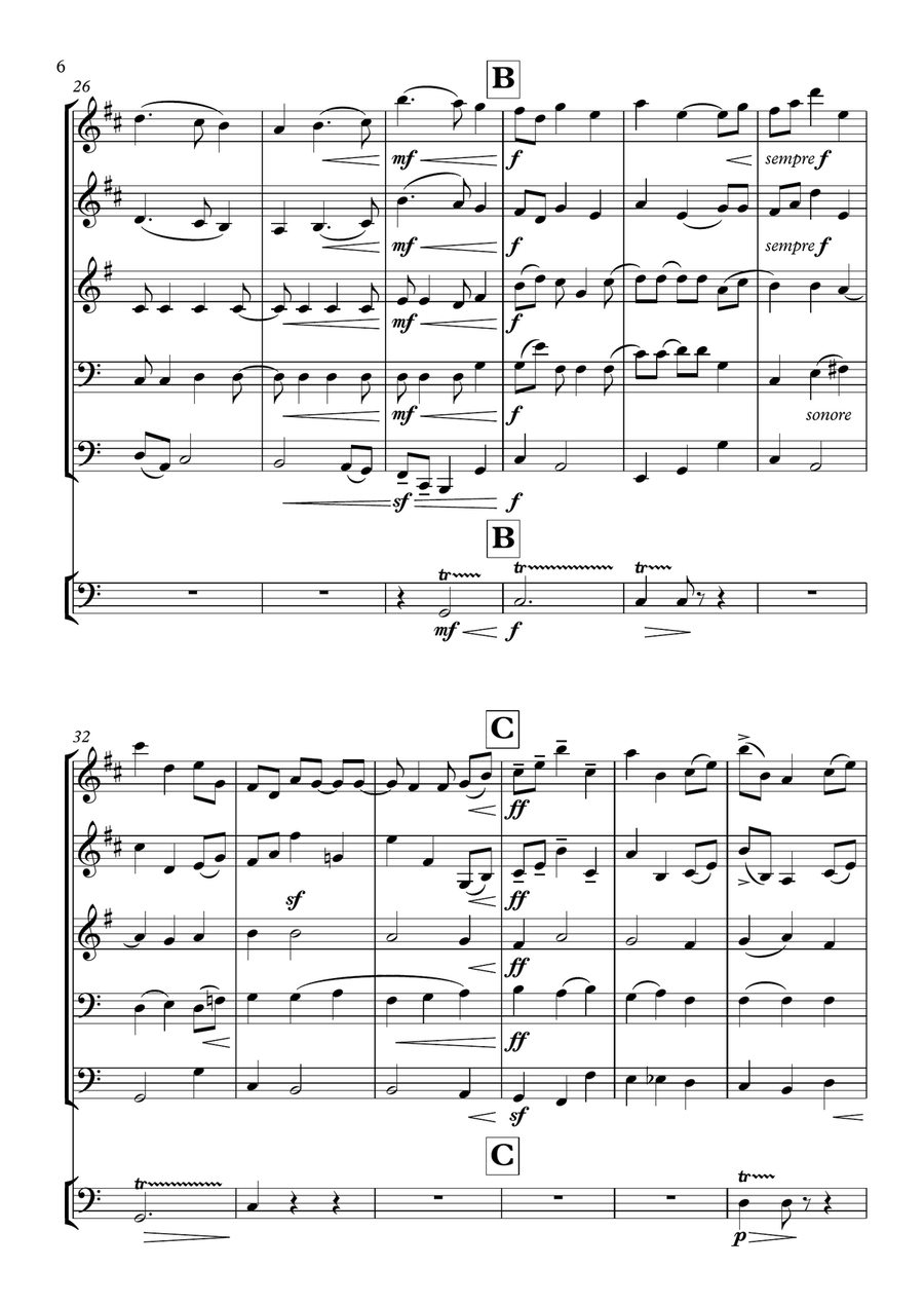 Nimrod - Brass Quintet Brass Quintet scores gallery preview page 6