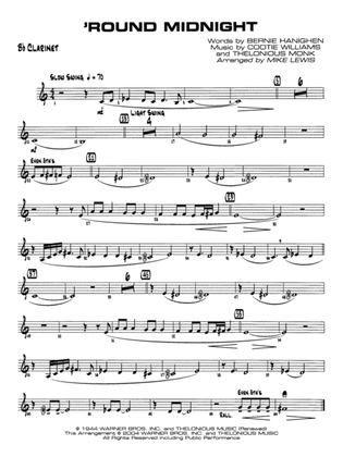 'Round Midnight: 1st B-flat Clarinet