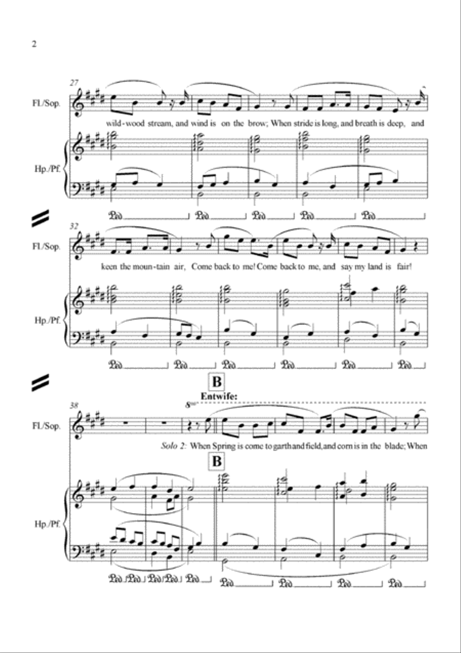 Tolkien Song: The Ent and the Entwife Small Ensemble scores gallery preview page 3