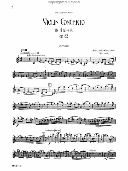 Glazunov - Violin Concerto in A Minor, Op. 82 image number null