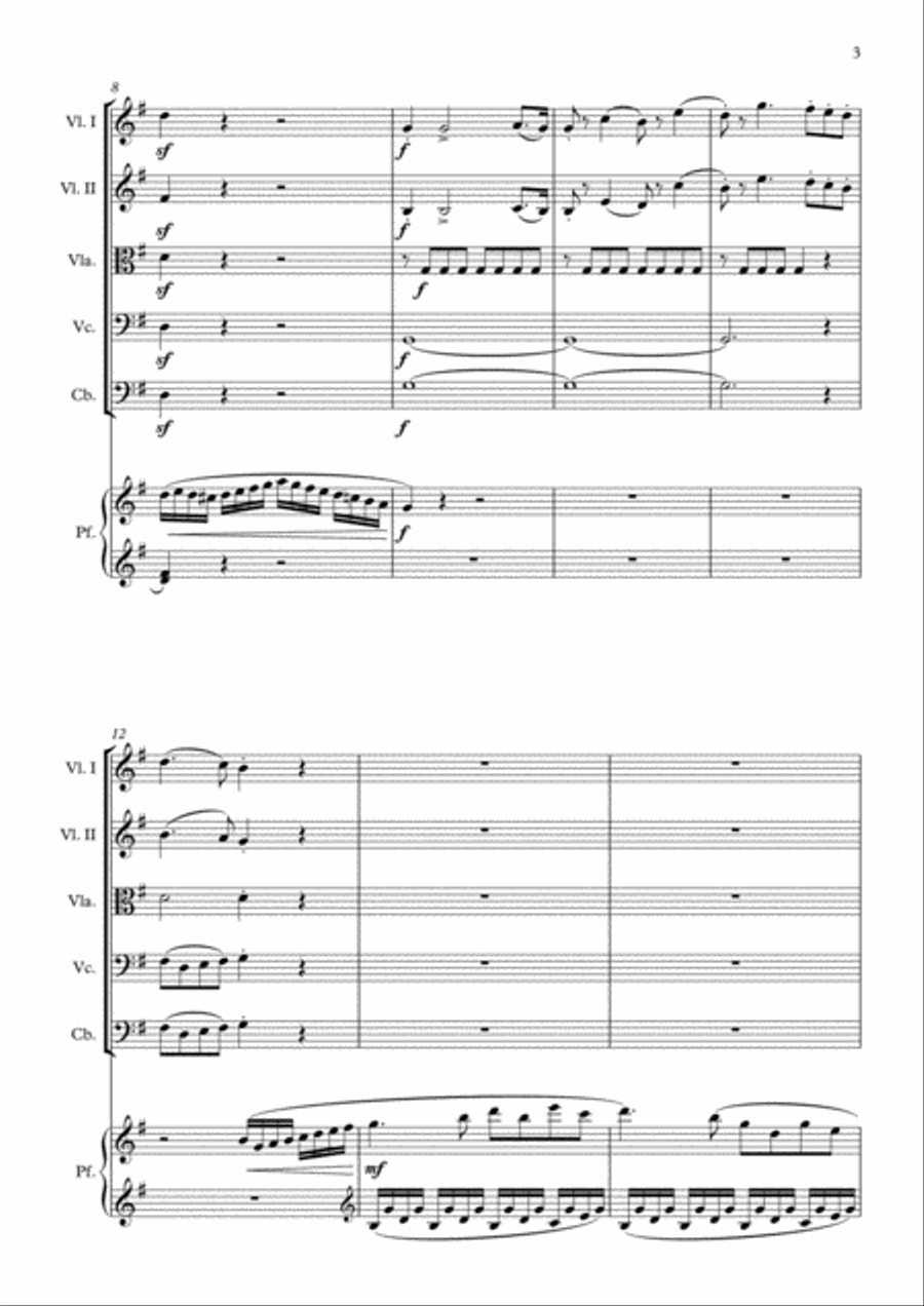 Sonatina op. 20 n° 1 String Orchestra scores gallery preview page 3