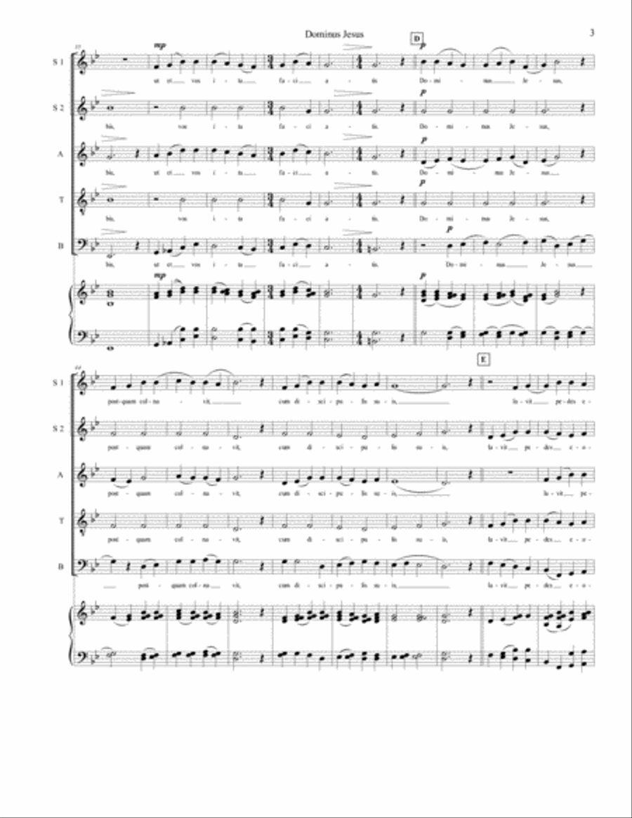 Dominus Jesus 4-Part scores gallery preview page 3