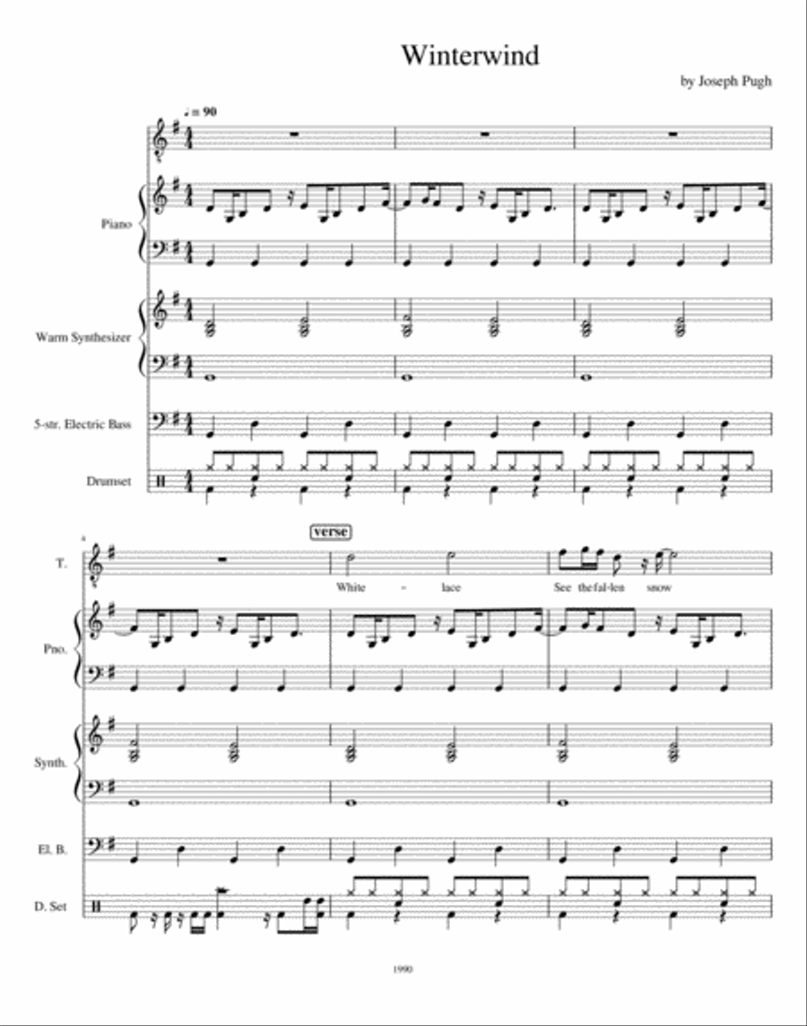Winterwind Unison Choir scores gallery preview page 1