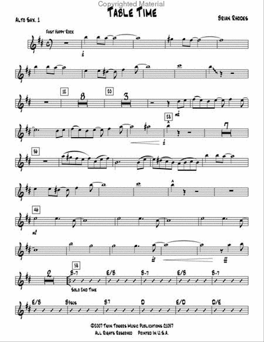 Table Time Jazz Ensemble scores gallery preview page 22