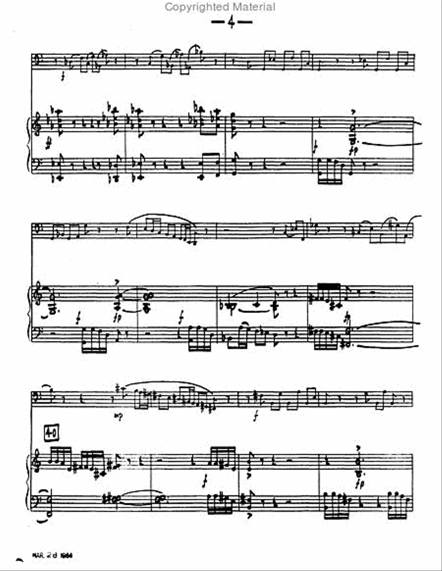 Concertino for Tuba and Piano Tuba scores gallery preview page 5
