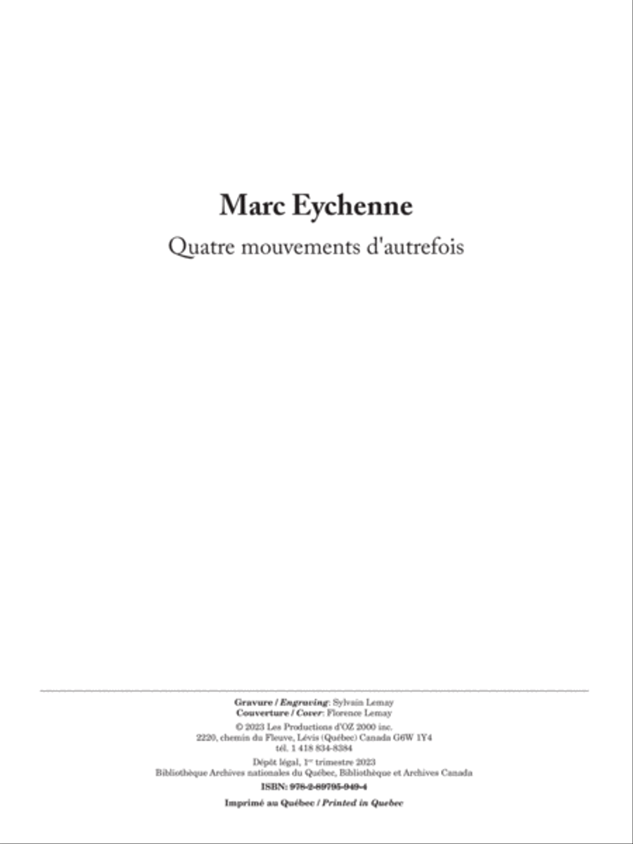 Quatre mouvements d'autrefois Cello scores gallery preview page 2