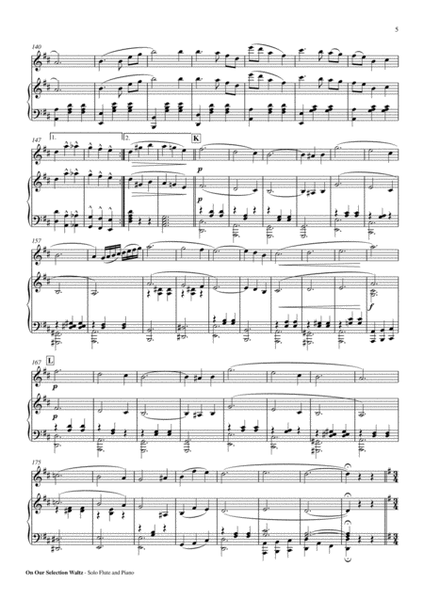 On Our Selection Waltz - Solo Flute with Piano Accompaniment Score and Parts PDF image number null