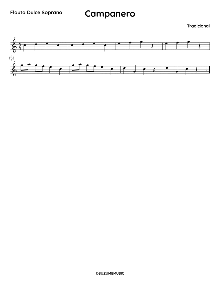 Campanero - C Flute Solo scores gallery preview page 1
