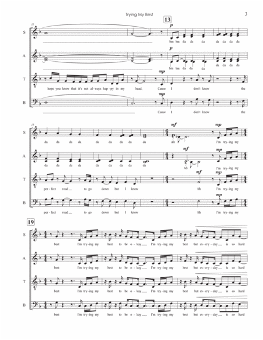 Trying My Best 4-Part scores gallery preview page 3