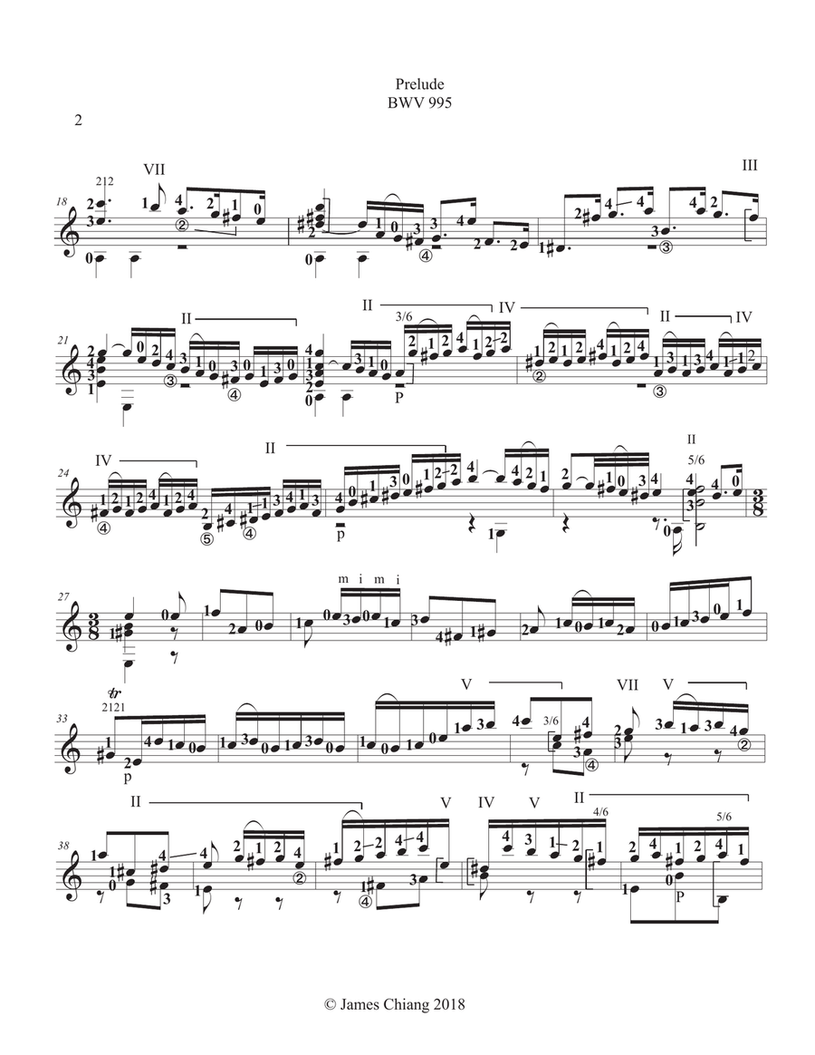 Complete Lute Suites by J.S. Bach Lute scores gallery preview page 2