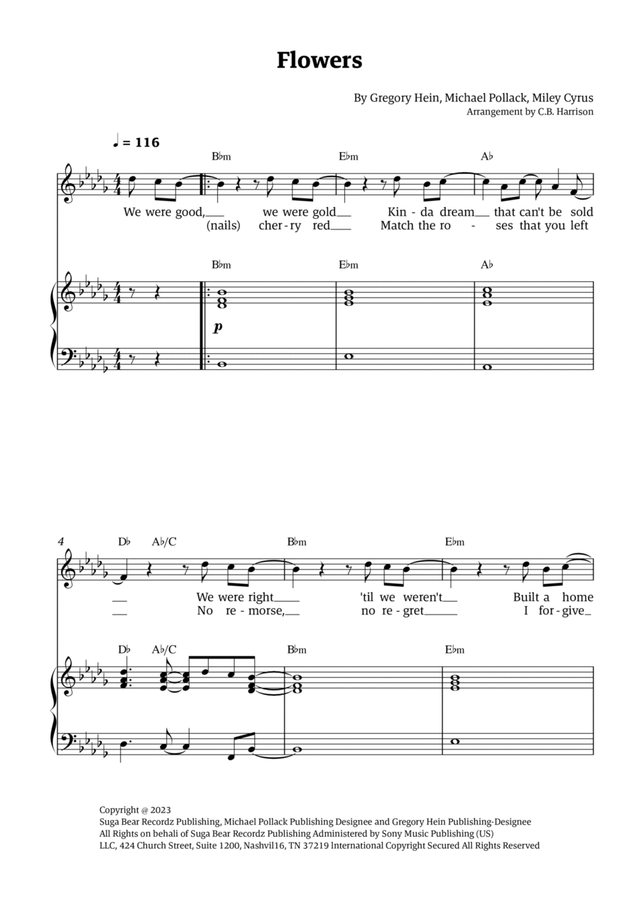 Flowers Voice scores gallery preview page 1
