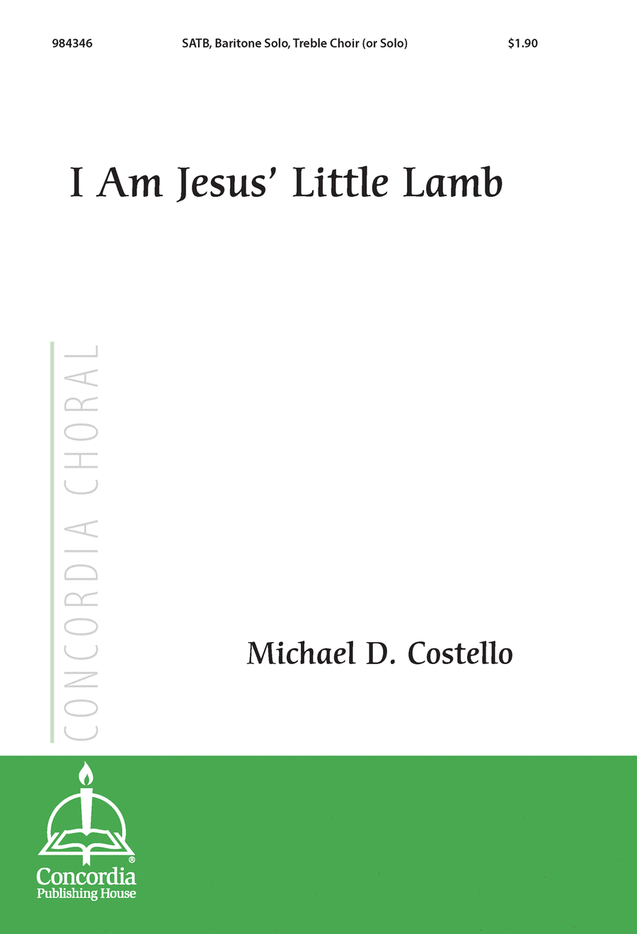 I Am Jesus' Little Lamb (Costello) 4-Part scores gallery preview page 1