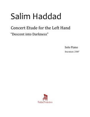 Concert Etude for the Left Hand, "Descent into Darkness"
