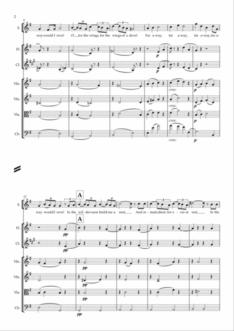 O for the wings of a dove 4-Part scores gallery preview page 2