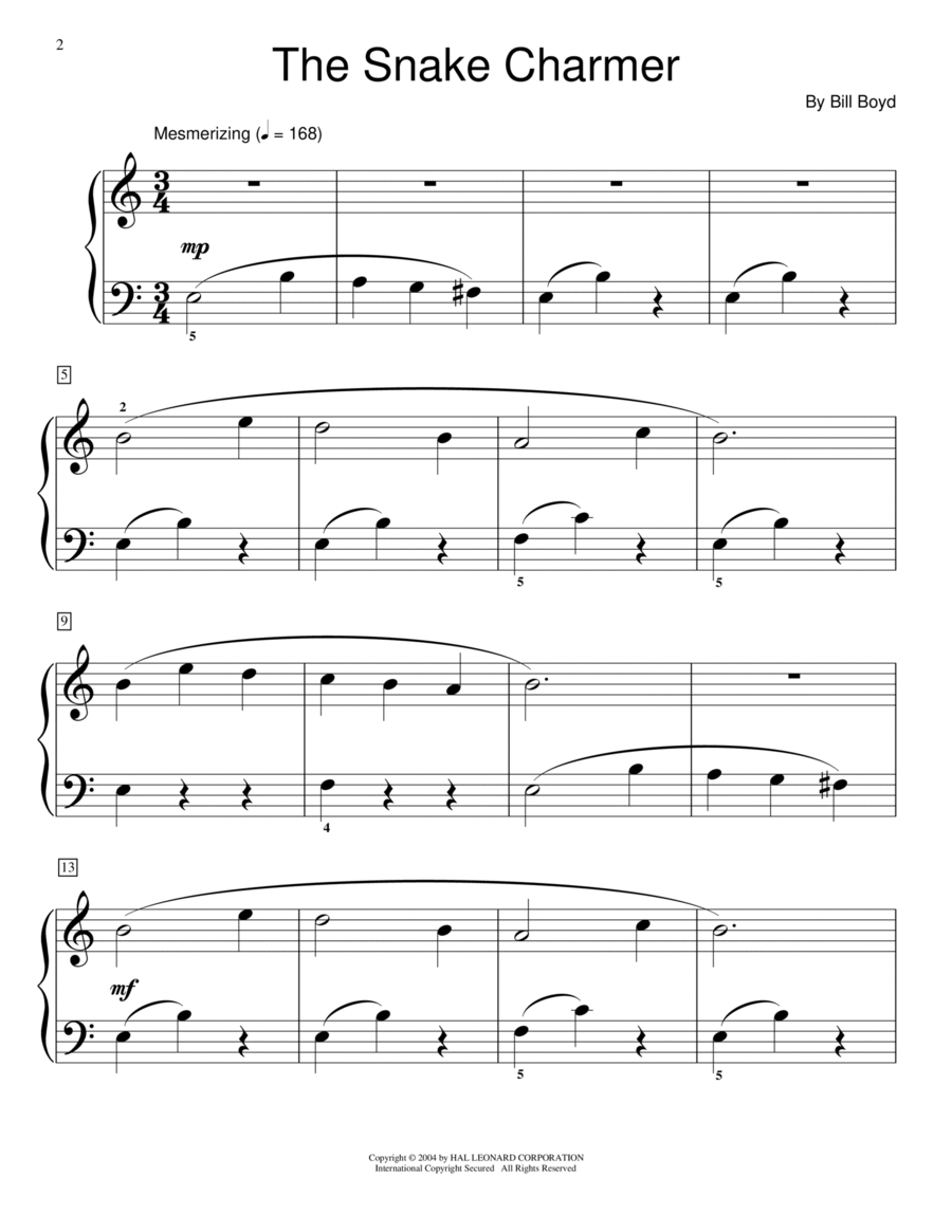 The Snake Charmer Piano Method scores gallery preview page 1