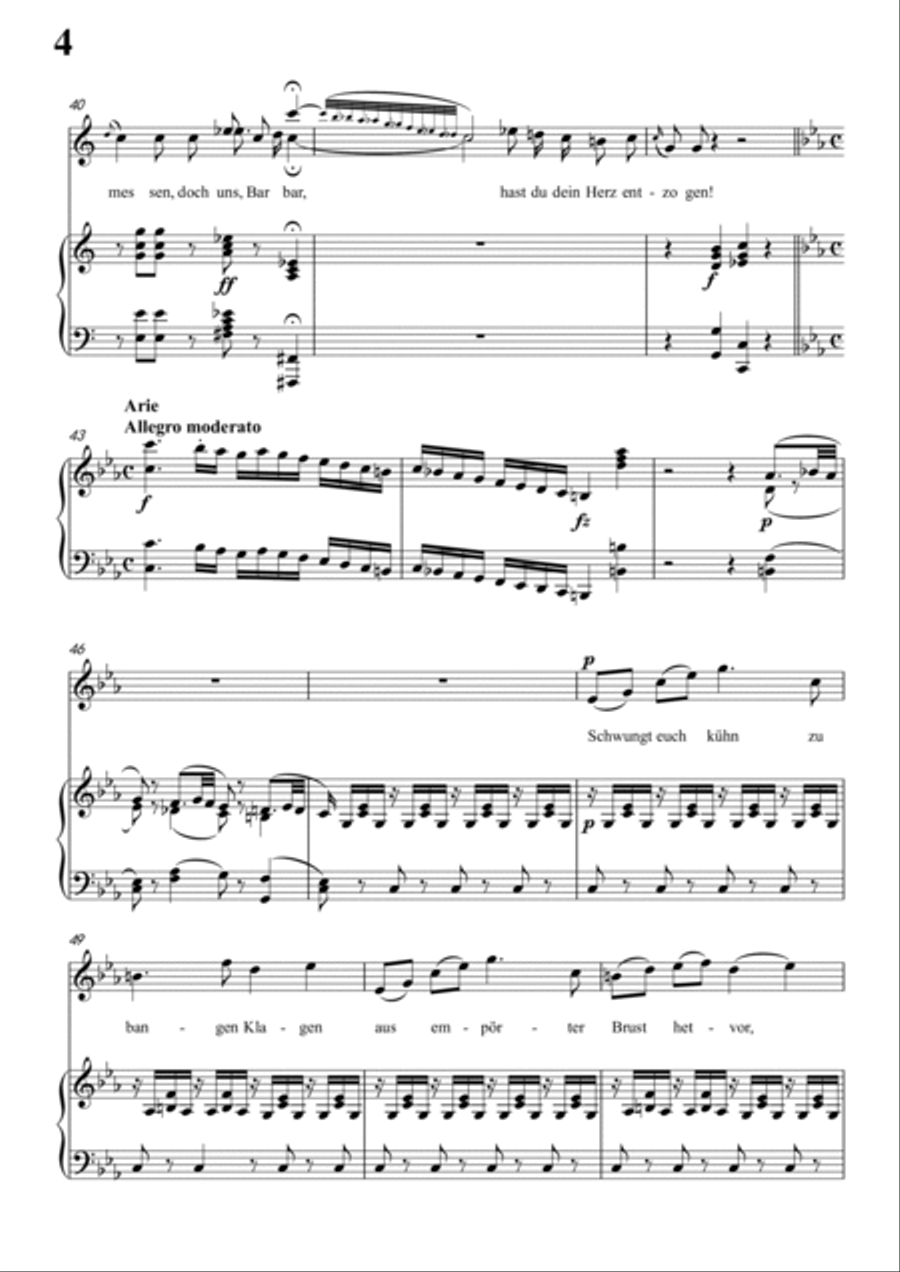 Schubert-Epistel(Herrn Joseph Spaun) in f minor,D.749,for Vocal and Piano Voice scores gallery preview page 5