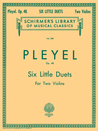 Book cover for Six Little Duets, Op. 48
