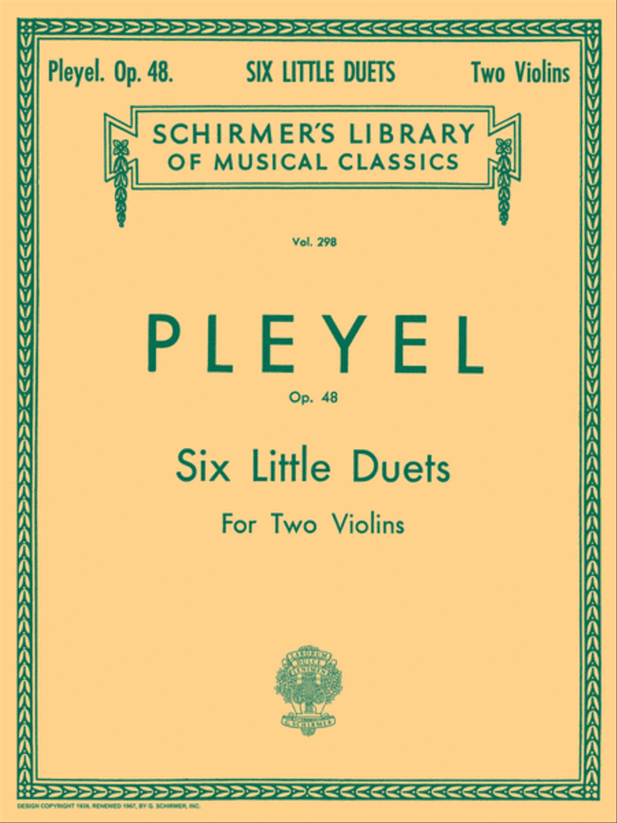 Six Little Duets, Op. 48 Six Little Duets, Op. 48 String Duet scores gallery preview page 1