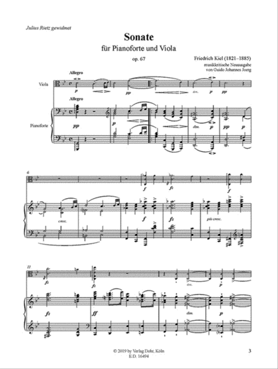 Sonate für Pianoforte und Viola op. 67 Piano Accompaniment scores gallery preview page 2
