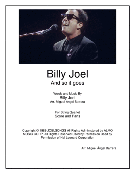 And So It Goes, Billy Joel, String Quartet image number null