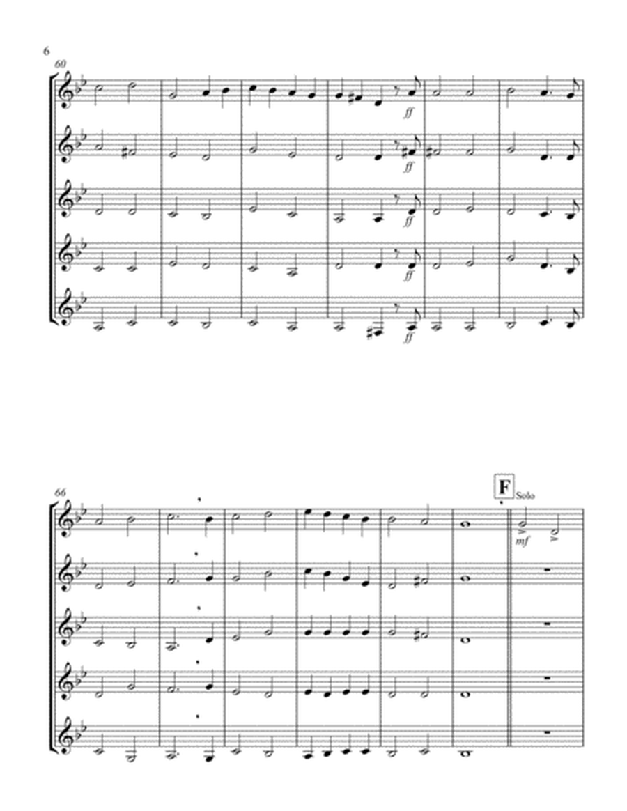 Burgundian Air/March of the Three Kings (F min) (Trumpet Quintet)
