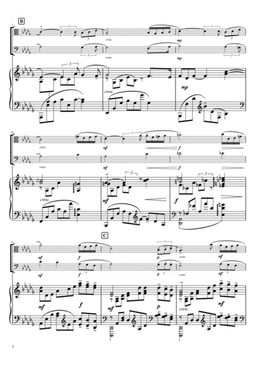 "Variation 18 from Rhapsody on a Theme of Paganini" Piano trio / Viola ＆Cello