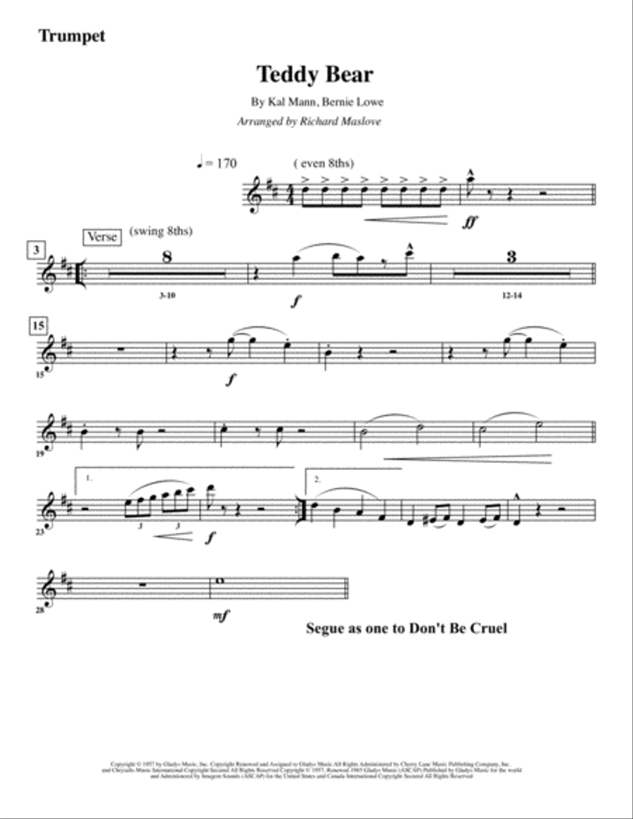 (let Me Be Your) Teddy Bear Large Ensemble scores gallery preview page 6