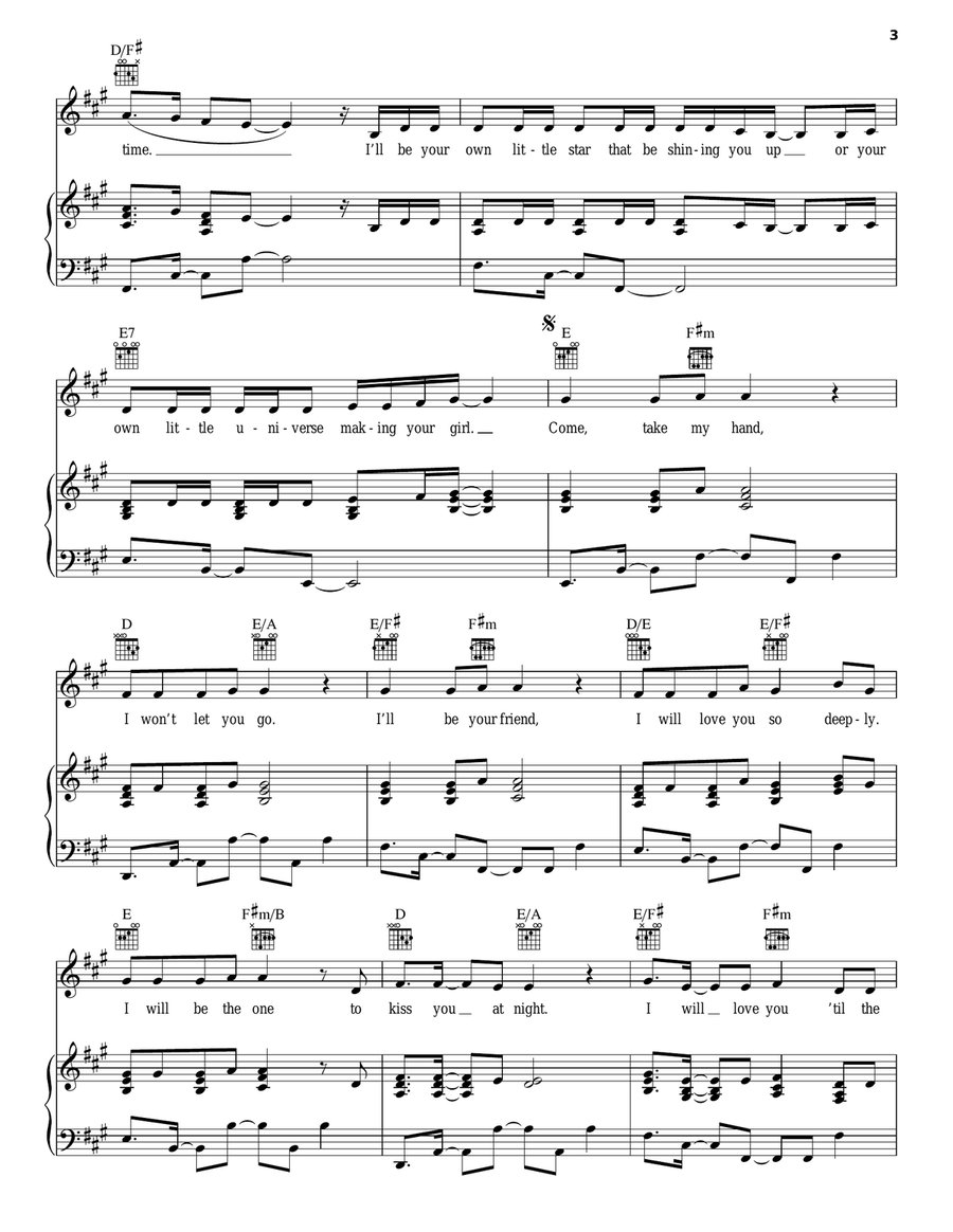 End Of Time Piano, Vocal, Guitar scores gallery preview page 3