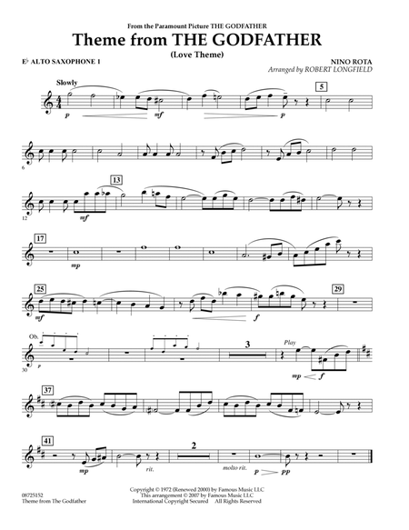 Theme From The Godfather - Eb Alto Saxophone 1