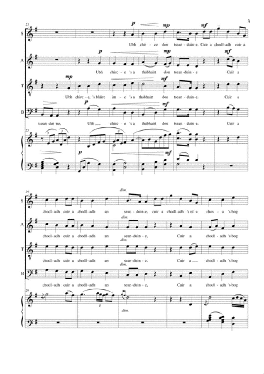 Bog Braon don tSeanduine Bog Braon don tSeanduine 4-Part scores gallery preview page 3