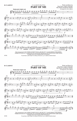 Book cover for Part of Me: 1st B-flat Clarinet