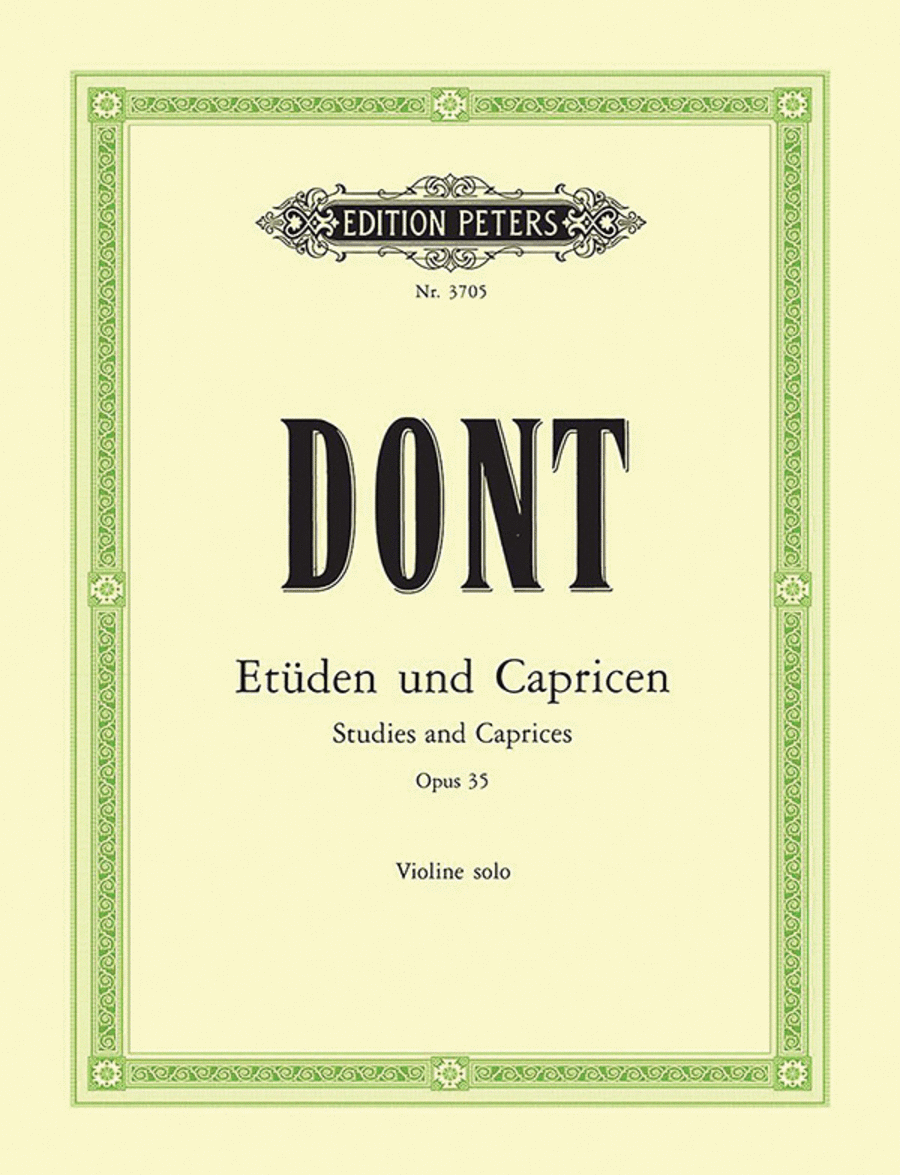 24 Etudes and Caprices Op. 35 for Violin by Jakob Dont Violin Solo - Sheet Music
