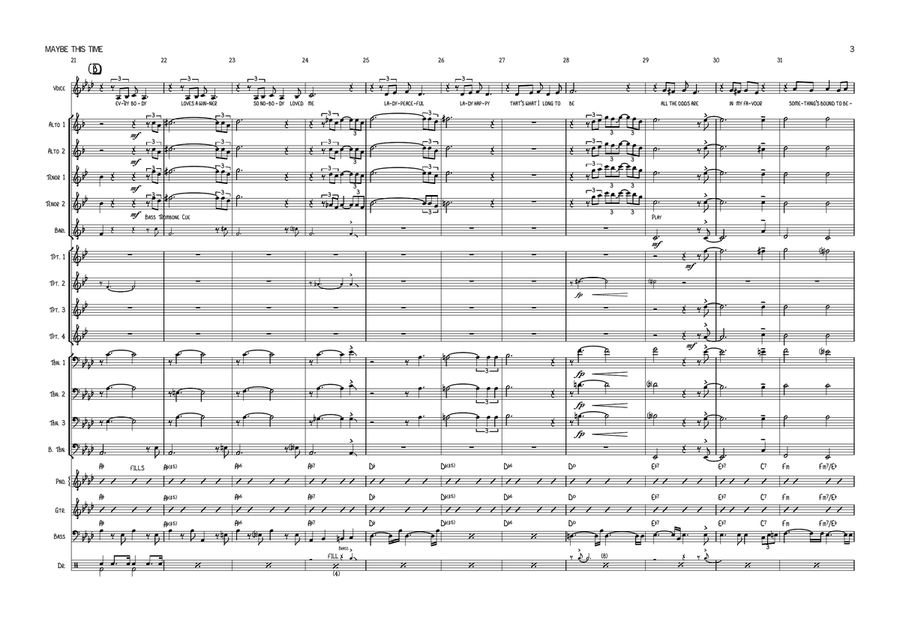 Maybe This Time Jazz Ensemble scores gallery preview page 5